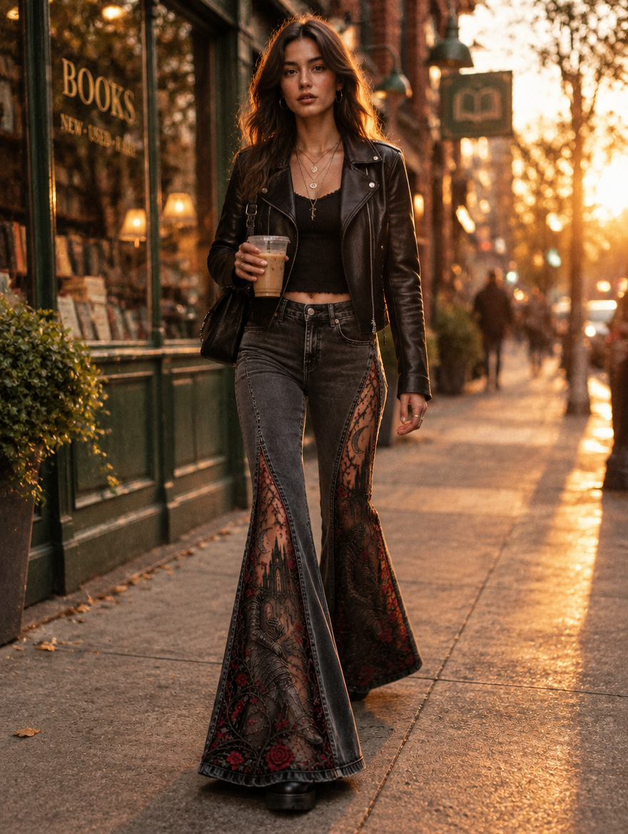 RomantasyDenim jeans street style